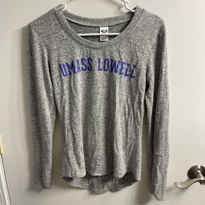 UMass Lowell Gray Long Sleeve Top